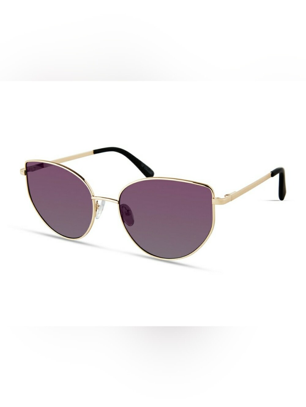NEW Derek Lam 10 Crosby Kirby Gold and Purple Sunglasses w/case cleaning Cloth